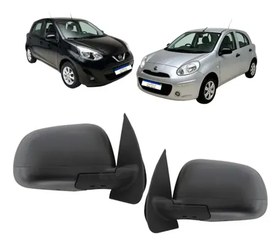 Retrovisor Nissan March 2012 A 2020 Manual S/controle Par