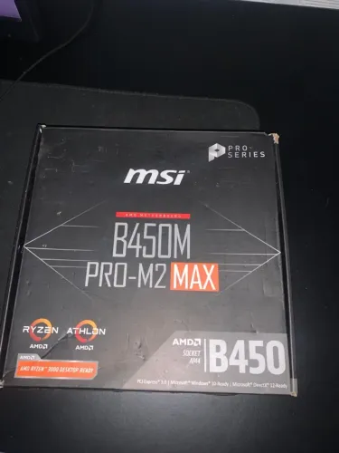 Placa Mae MSI B450M Pro-M2 Max (caixa e da msi, mas a placa e da asus)