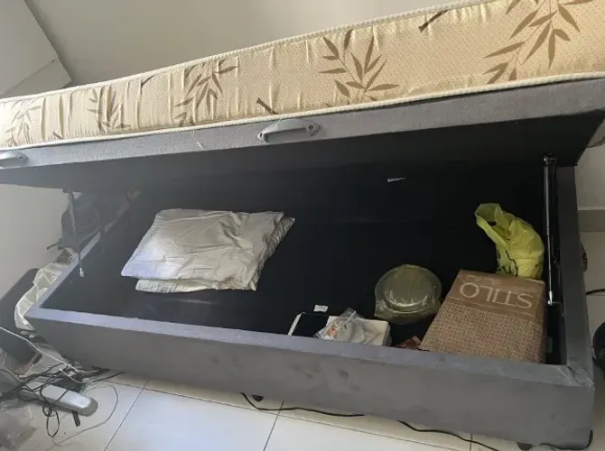 Cama box-baú + colchão D33