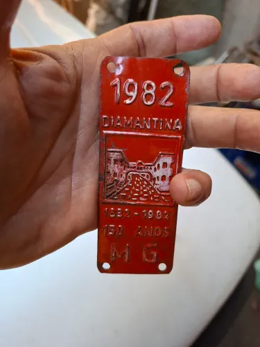 Plaqueta para placa antiga