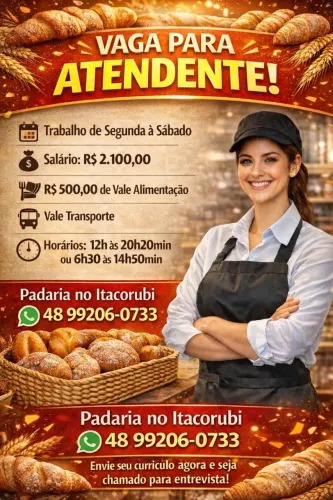 Vaga de balconista