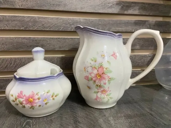 Leiteira e Açucareiro Marca Oxford