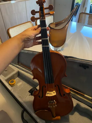 Violino completo Hofma 4/4 + 2 Cordas extras