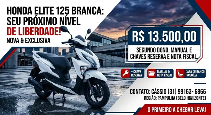 Vendo Honda Elite 125, segundo dono!!