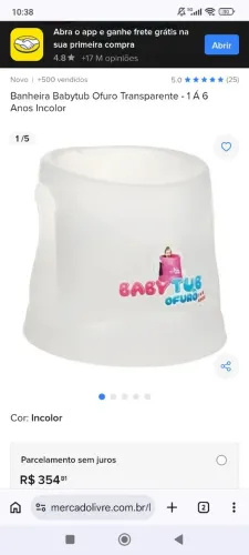 Banheira Babytub Ofuro Transparente - 1 Á 6 Anos Incolor
