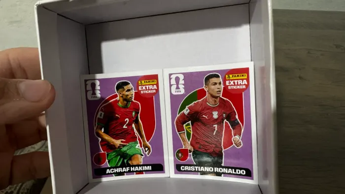 Figurinha legend CR7 e HAKIMI