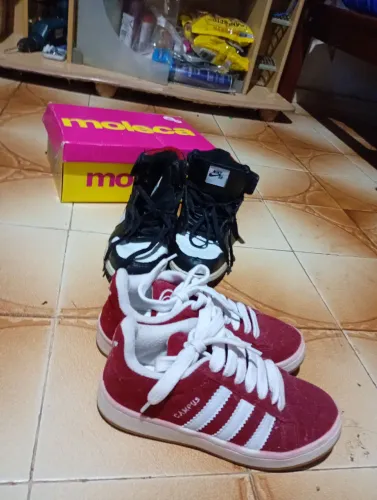 Tênis Jordan e tênis moleca 