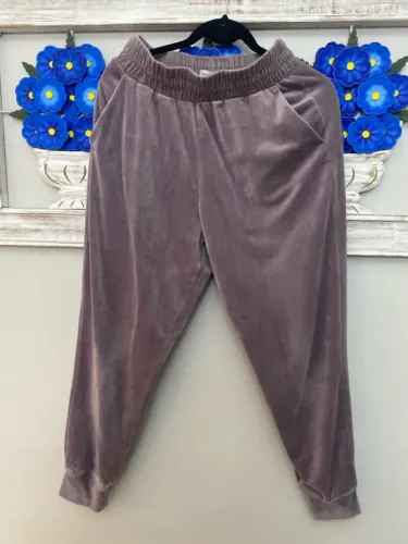 calça jogger feminina veludo rosê get over m