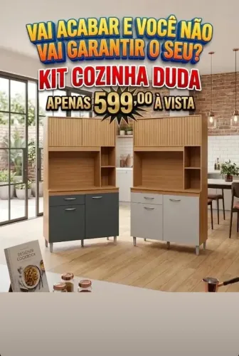 Armário de cozinha kit Duda 90 entrega e montagem