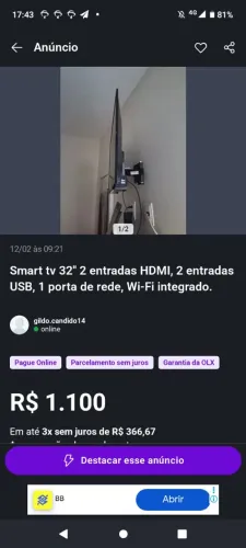 Smartv, Sony modelo kdl32w655d/z