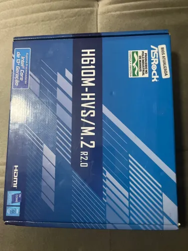 Placa mãe ASRock H610M LGA 1700 (Defeito: Pinos tortos / Só liga 1 slot RAM)