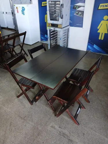 Jogo de Mesa 120x70 4 Cadeiras - Madesil