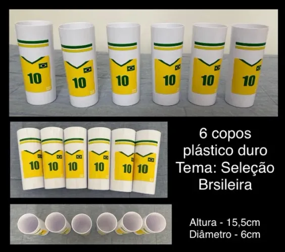 6 copos seleção brasileira