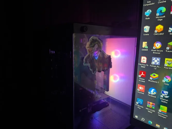 Pc gamer i7 3.80GHz - SSD 256Gb + 12Gb monitor Led 23.8 curvo