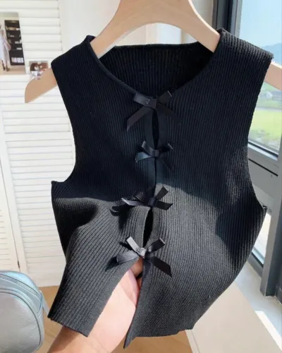 Cropped preto tricô NOVO