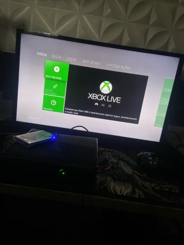 XBOX 360 CONTROLE E KINECT + 60 JOGOS NA MEMORIA E GARANTIA DE ATE 3 MESES 