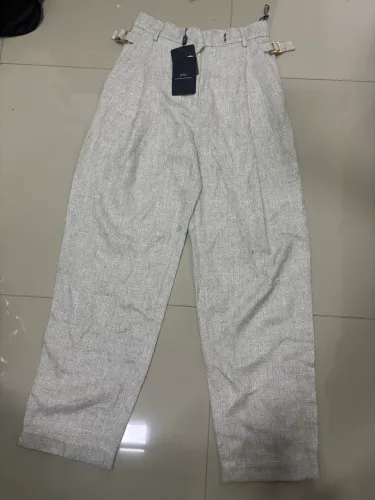 Calça pantalona, Bege white, tamanho 40, Animale alfaiataria 