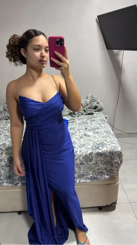 Vestido Festa Longo Formatura ou Casamento Azul