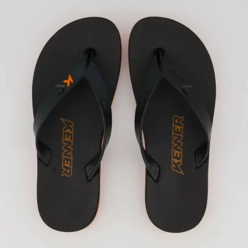 Chinelo Masculino Preto E Laranja