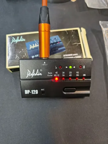 Afinador dolphin chromatic Tuner dp-120 afinador p10 analógico com leds 