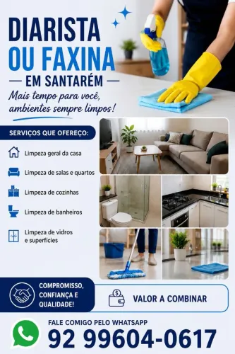 ? FAÇO FAXINAS COM CAPRICHO E RESPONSABILIDADE ?