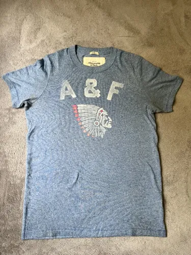 camiseta abercrombie & fitch muscle azul mescla