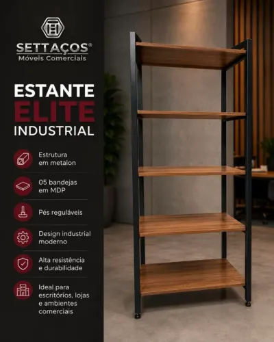 ESTANTES ELITE ESTILO INDUSTRIAL