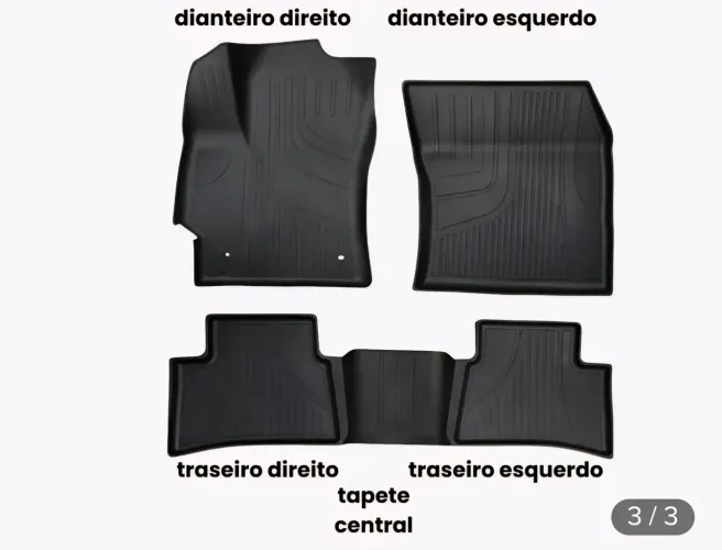 Jogo de tapete de borracha abaulado Corolla Cross