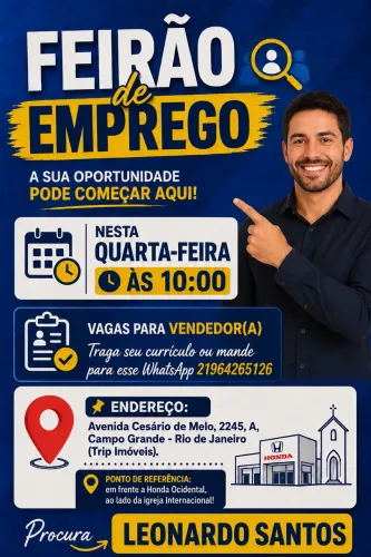 Oportunidade de emprego em Campo Grande 