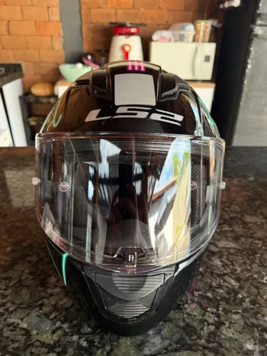 Capacete Ls2 Evo Stream Neon FF320 Tam 56 Semi Novo