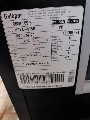 Caixa Vitrine Gelopar