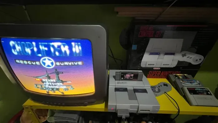 Videogame Super Nintendo Completo + 4 cartuchos + Caixa + TV14