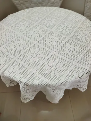 Toalha de mesa de crochê