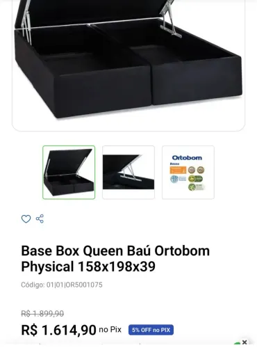 Vendo cama box queen casal