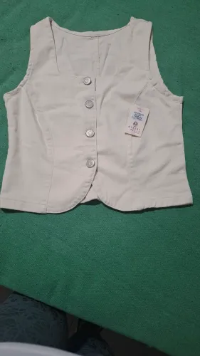 Colete Jeans com botões