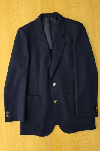 blazer estruturado vintage christian ritz azul marinho 54L