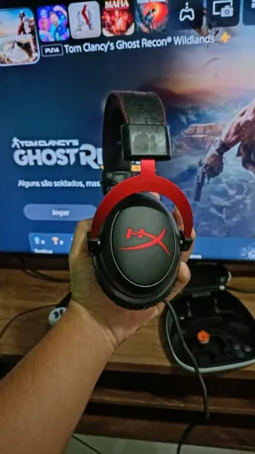 Headset Gamer HyperX Cloud II Original Preto e Vermelho com Microfone