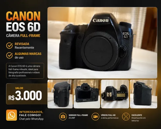 Câmera 6D canon