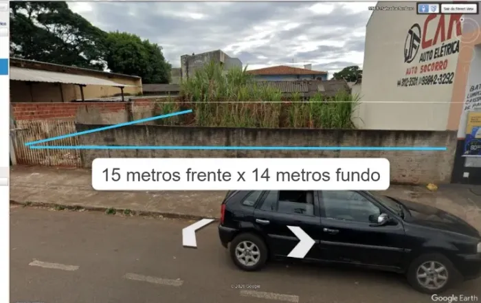 Vendo ou alugo terreno comercial area central Sarandi 210 m² 15x14