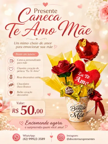 Caneca Personalizada para Mãe | Disponível presente Benção de Mãe