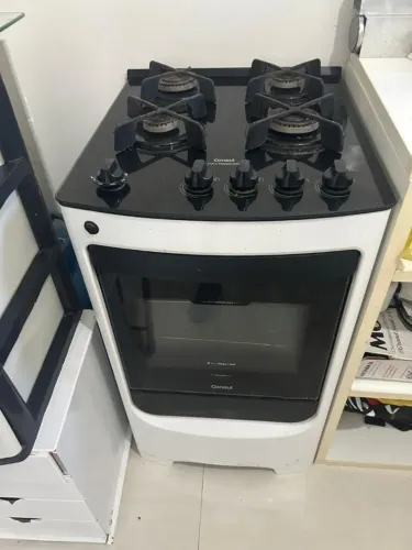 Fogão Consul 4 Bocas com Mesa de Vidro, Acendimento Automático 