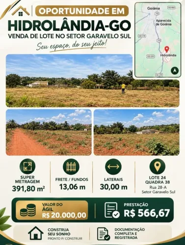 Vende esse lote lugar bom pra morar