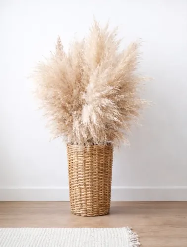 Vaso decorativo capim dos pampas
