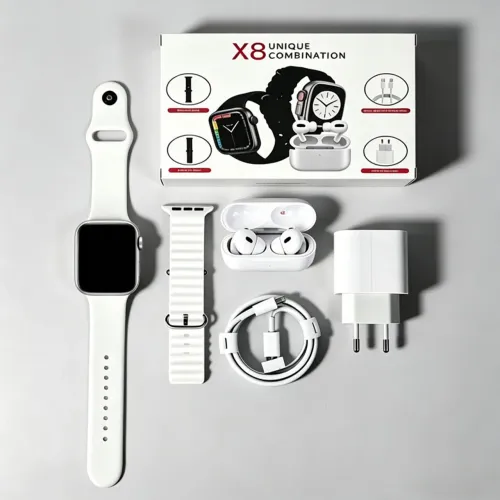 kit Smartwatch Relógio Inteligente 2026 Novo X8 2.2 Polegadas Para iOS Android Completo
