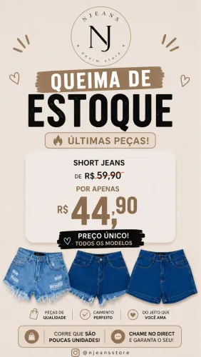Short Jeans Feminino 