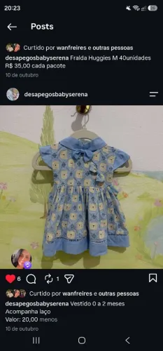 Vestido + Laço 0 a 2M