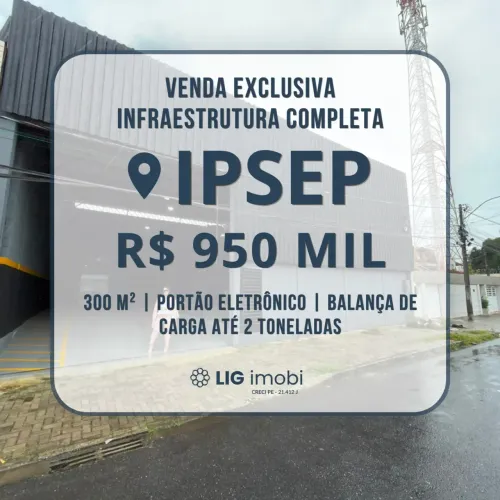 Oportunidade no IPSEP | Galpão Espaçoso com 300m² e infraestrutura completa pro seu negóci