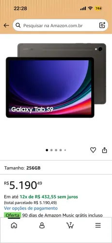 Tablet Samsung tab s9 256gb