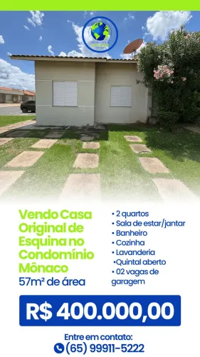 Vendo Casa Original de Esquina no Condomínio Mônaco - Parque das Nações
