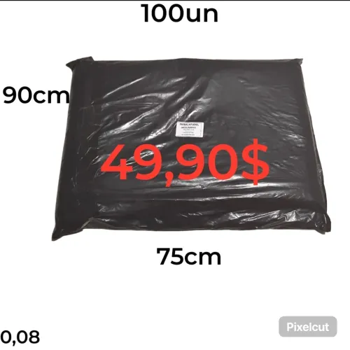 100un Sacos Para Lixo 100l (Resistente)